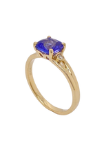 Load image into Gallery viewer, 9ct Yellow Gold Tanzanite and Diamond Ring. MM662