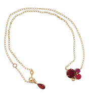Load image into Gallery viewer, 9ct Yellow Gold Garnet Trois Necklace. JTRG