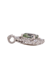 Load image into Gallery viewer, Sterling Silver Prasiolite and Cubic Zirconia Pendant. HIM7