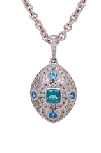 Load image into Gallery viewer, Sterling Silver Tourmaline and Cubic Zirconia Enhancer. HIM20