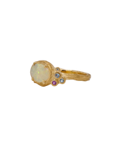 Load image into Gallery viewer, 9ct Yellow Gold Opal and Multi Gemstone Ring. MMS10174A