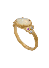 Load image into Gallery viewer, 9ct Yellow Gold Opal and Multi Gemstone Ring. MMS10174A