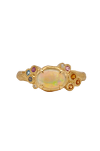 Load image into Gallery viewer, 9ct Yellow Gold Opal and Multi Gemstone Ring. MMS10174C