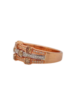 Load image into Gallery viewer, 9ct Rose and White Gold with Brown and White Diamond Ring. MM868A