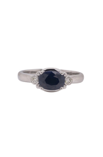 Load image into Gallery viewer, 9ct White Gold Sapphire and Diamond Ring. MM606WS