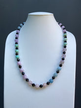 Load image into Gallery viewer, Sterling Silver Multi Gemstone Beaded Necklace.