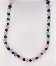 Load image into Gallery viewer, Sterling Silver Multi Gemstone Beaded Necklace.