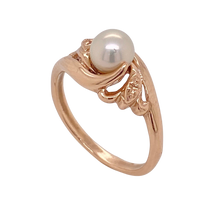 Load image into Gallery viewer, 9Ct Rose Gold Fresh Water Pearl 'Pearl Swirl' Ring. J11
