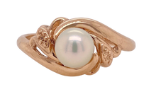 Load image into Gallery viewer, 9Ct Rose Gold Fresh Water Pearl 'Pearl Swirl' Ring. J11