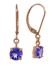 Load image into Gallery viewer, 9Ct Rose Gold Tanzanite Earrings. GA-328

