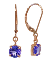 Load image into Gallery viewer, 9Ct Rose Gold Tanzanite Earrings. GA-328