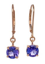 Load image into Gallery viewer, 9Ct Rose Gold Tanzanite Earrings. GA-328
