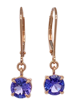 Load image into Gallery viewer, 9Ct Rose Gold Tanzanite Earrings. GA-328