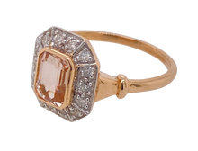 Load image into Gallery viewer, 9Ct Rose Gold Morganite and Diamond Ring. CH2