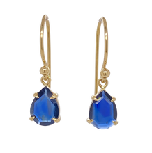 Load image into Gallery viewer, 18Ct Yellow Gold Sapphire Earrings. GA-329
