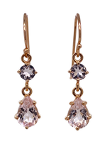 Load image into Gallery viewer, 9Ct Rose Gold Morganite Earrings. CH19
