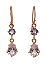 Load image into Gallery viewer, 9Ct Rose Gold Morganite Earrings. CH19