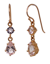 Load image into Gallery viewer, 9Ct Rose Gold Morganite Earrings. CH19

