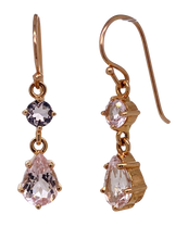 Load image into Gallery viewer, 9Ct Rose Gold Morganite Earrings. CH19