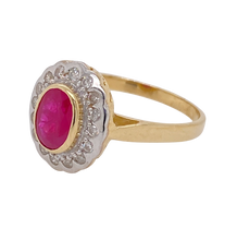 Load image into Gallery viewer, 9ct Yellow and White Gold Ruby and Diamond Ring. CH24