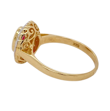 Load image into Gallery viewer, 9ct Yellow and White Gold Ruby and Diamond Ring. CH24