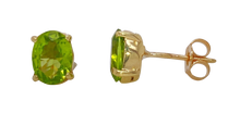 Load image into Gallery viewer, 9Ct Yellow Gold and Peridot Ella Stud Earrings. J331S
