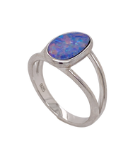 Load image into Gallery viewer, Sterling Silver Opal Ring. ANT14