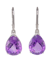 Load image into Gallery viewer, Sterling Silver Amethyst Earrings. HIM118