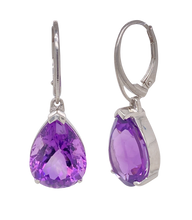 Load image into Gallery viewer, Sterling Silver Amethyst Earrings. HIM118