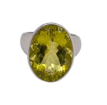 Load image into Gallery viewer, Sterling Silver Lemon Quartz Ring. HIM122