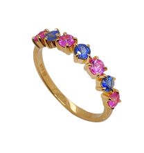 Load image into Gallery viewer, 9ct Yellow Gold Ceylon and Pink Sapphire Ring. MM2761G