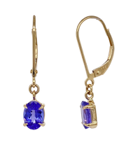 Load image into Gallery viewer, 9ct Yellow Gold Tanzanite Earrings. GA-380