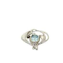 Load image into Gallery viewer, Sterling Silver Aquamarine Alice Brooch. J147A