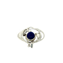 Load image into Gallery viewer, Sterling Silver Lapis Lazuli Alice Brooch. J147L