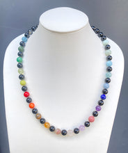 Load image into Gallery viewer, Onyx & Natural Gemstone Necklace. JM7