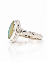 Load image into Gallery viewer, Sterling Silver Solid White Opal Ring. GA-548