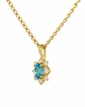 Load image into Gallery viewer, 9ct Yellow Gold Mint Tourmaline and Diamond Pendant. MMCP871