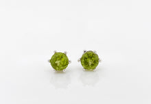 Load image into Gallery viewer, Sterling Silver and Gemstone Fantasy Stud Earrings. J378