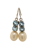 Load image into Gallery viewer, Sterling Silver Pearl and Gemstone Mimi Earrings J497