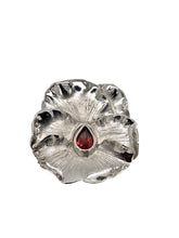 Load image into Gallery viewer, Sterling Silver and Gemstone Pansy Brooch J128