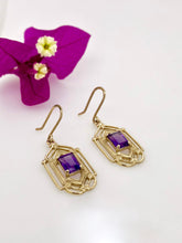 Load image into Gallery viewer, 9ct Gold and Gemstone Metro Earrings J193