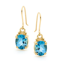 Load image into Gallery viewer, 9ct Gold Empress Gemstone Earrings. J331B