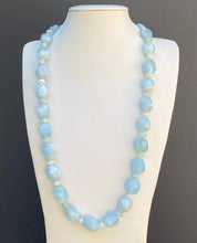 Load image into Gallery viewer, Sterling Silver Aqua Marine Necklace