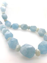 Load image into Gallery viewer, Sterling Silver Aqua Marine Necklace