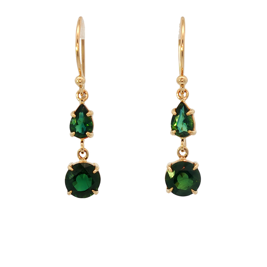 9ct Yellow Gold Australian Sapphire Earrings. GA-470