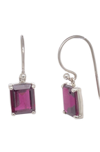 Load image into Gallery viewer, Sterling Silver Rhodolite Garnet Earrings. GA-465
