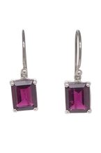 Load image into Gallery viewer, Sterling Silver Rhodolite Garnet Earrings. GA-465
