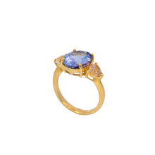 Load image into Gallery viewer, 9ct Yellow Gold Tanzanite and Morganite Ring. CYR1811
