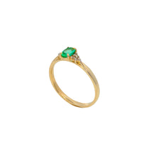 Load image into Gallery viewer, 9ct Yellow Gold Emerald and Diamond Ring. CYR2286E
