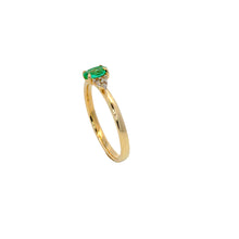 Load image into Gallery viewer, 9ct Yellow Gold Emerald and Diamond Ring. CYR2286E
